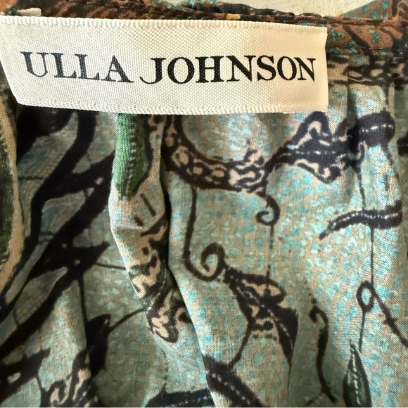 Ulla Johnson Caris Red and Brown Cocktail Dress with Bishop Sleeves SZ 2 - Picture 10 of 16